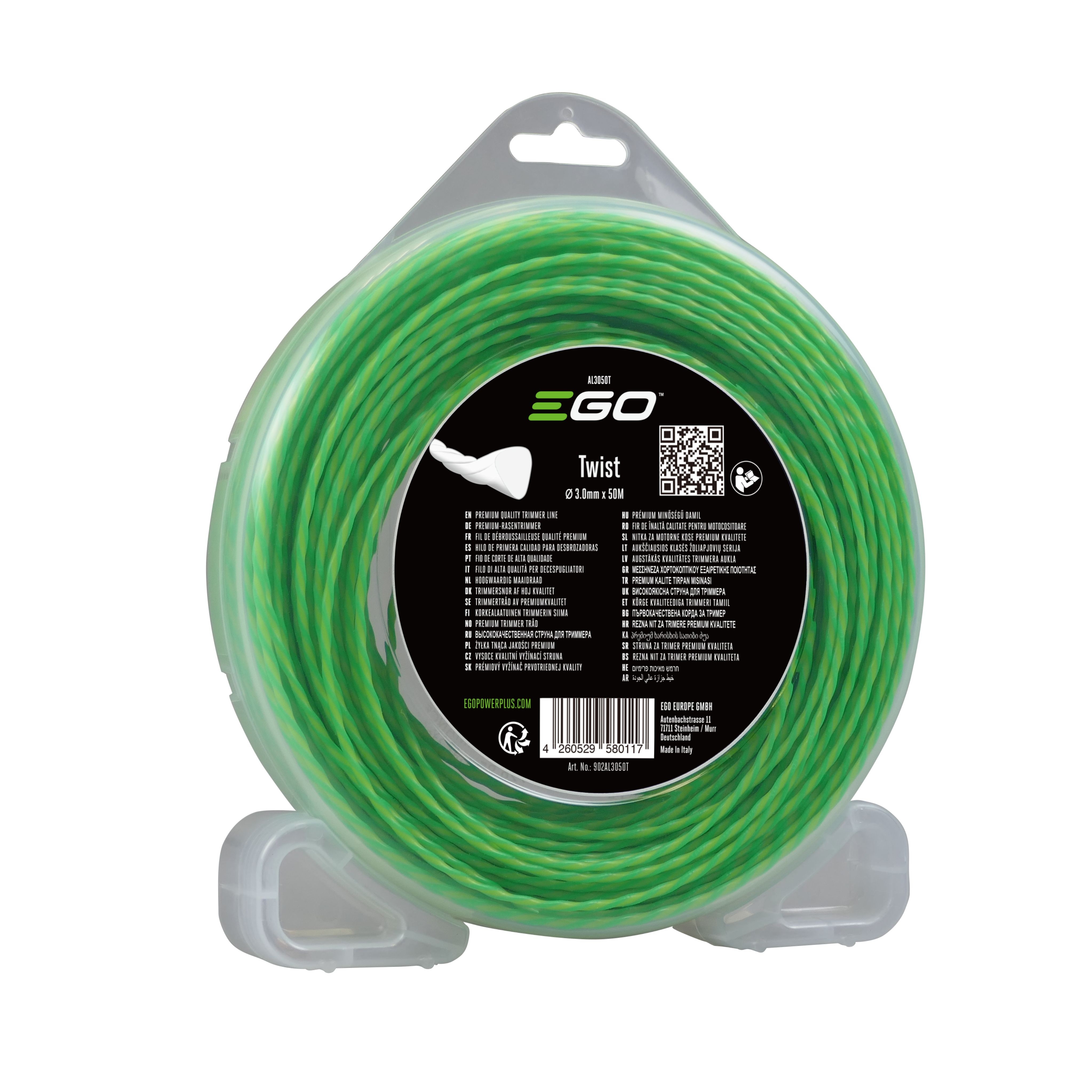 AL3050T-żyłka-do-podkaszarki-ego-power-narzedzia-blue-garden Żyłka tnąca EGO Power+ 3mm Low Noise Twist Line